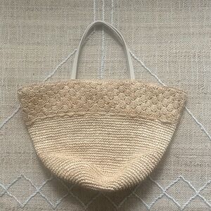 BTB Los Angeles Sera Straw Beach Tote Bag